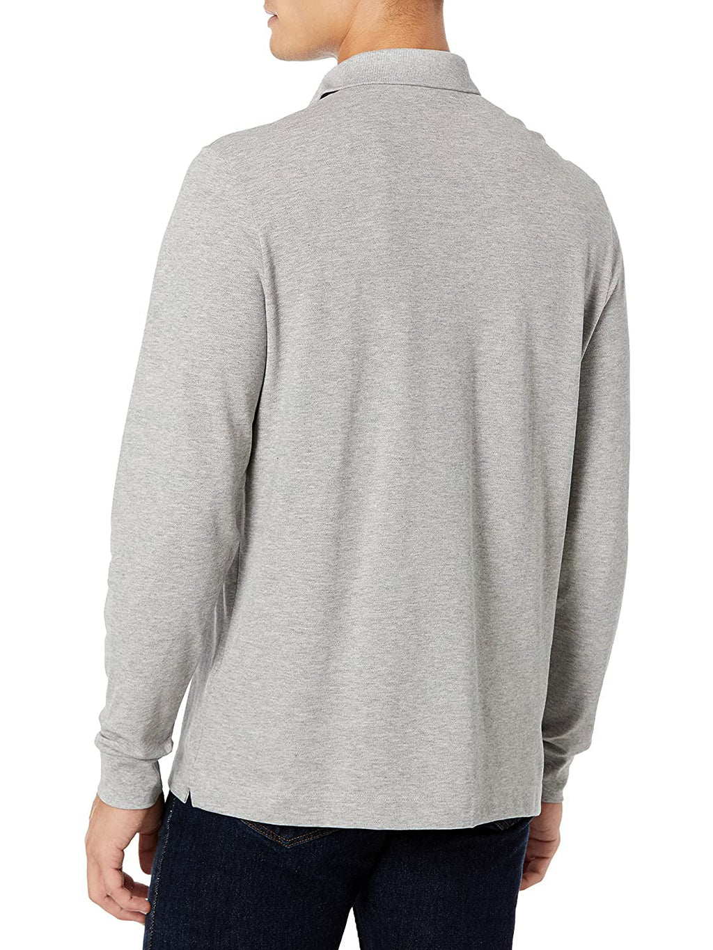Everest Long Sleeve P.Q Polo Shirt For Men-Grey-NA14032