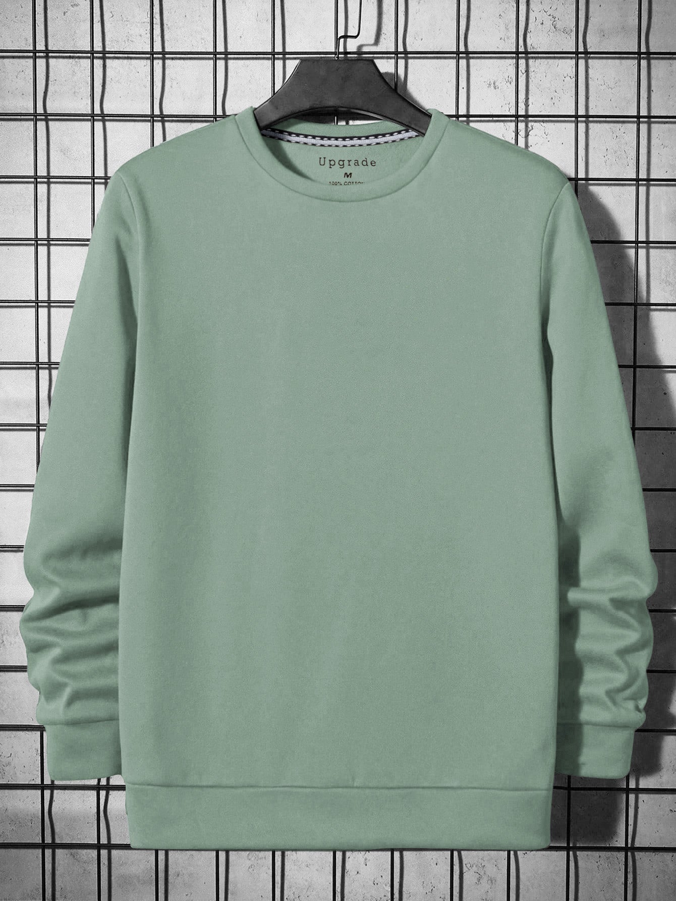 ADS Fleece Funky Style Sweatshirt For Men-Light Cyan Green-BR14462