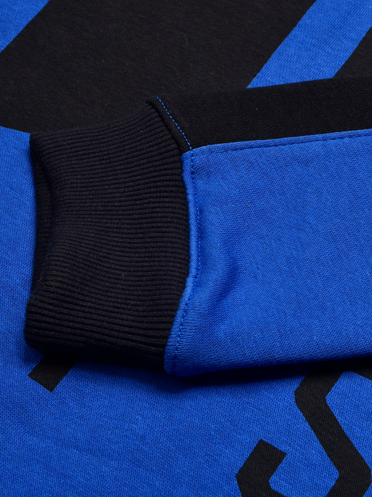 BTS Fleece Tracksuit For Kids-Dark Blue with Black-BR878