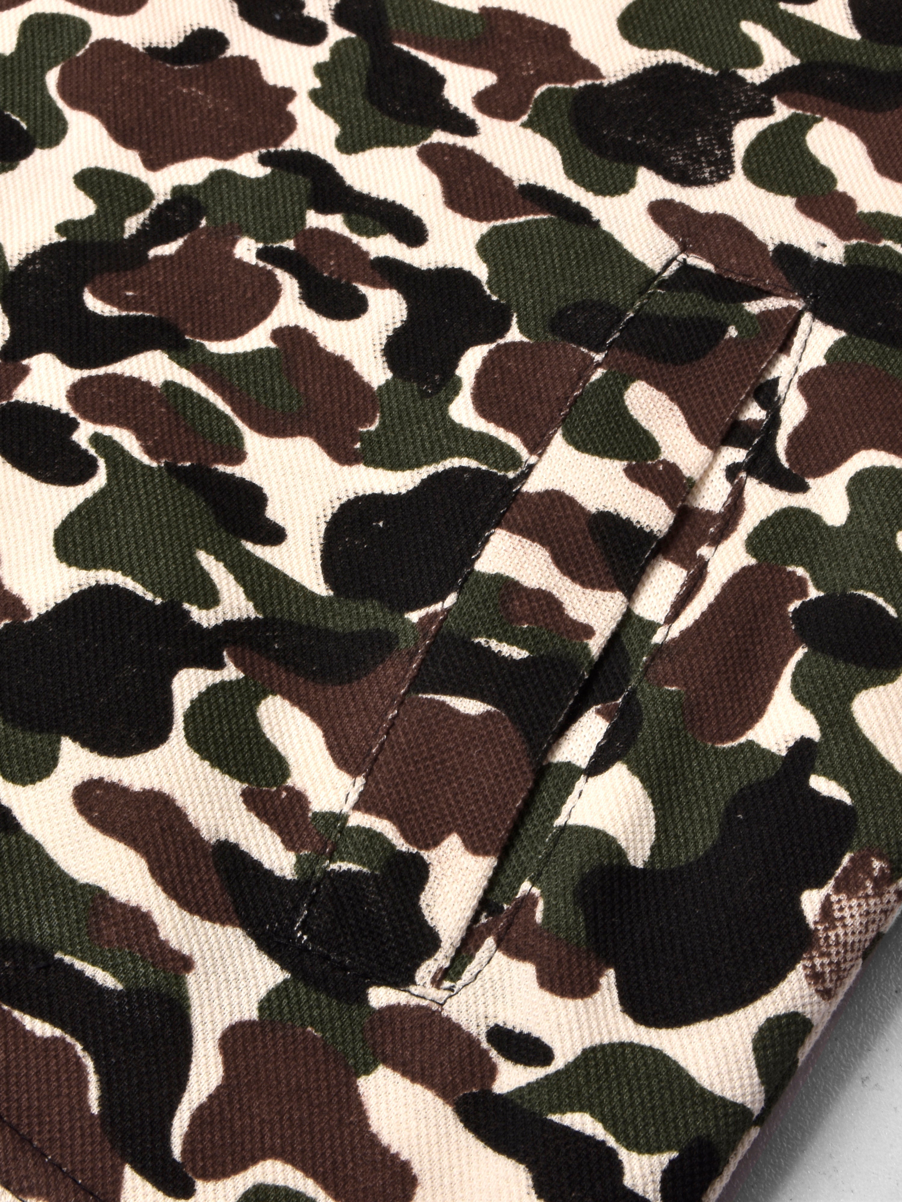 Louis Vicaci Fur Zipper Mock Neck Jacket For Men-Camouflage-RT2107