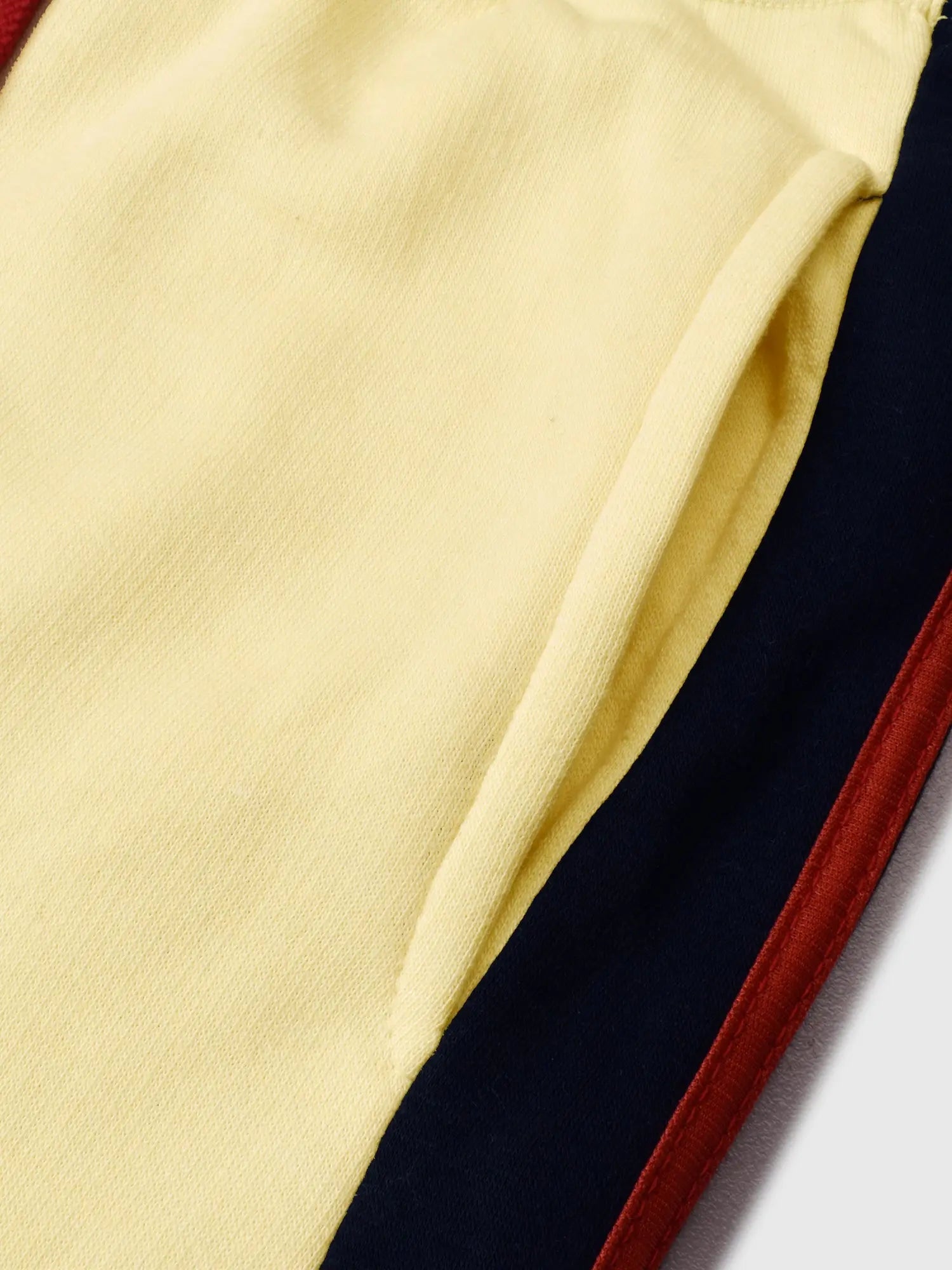 Louis Vicaci Fleece Zipper Tracksuit For Ladies Yellow with Navy-Stripe-SP292/RT2127