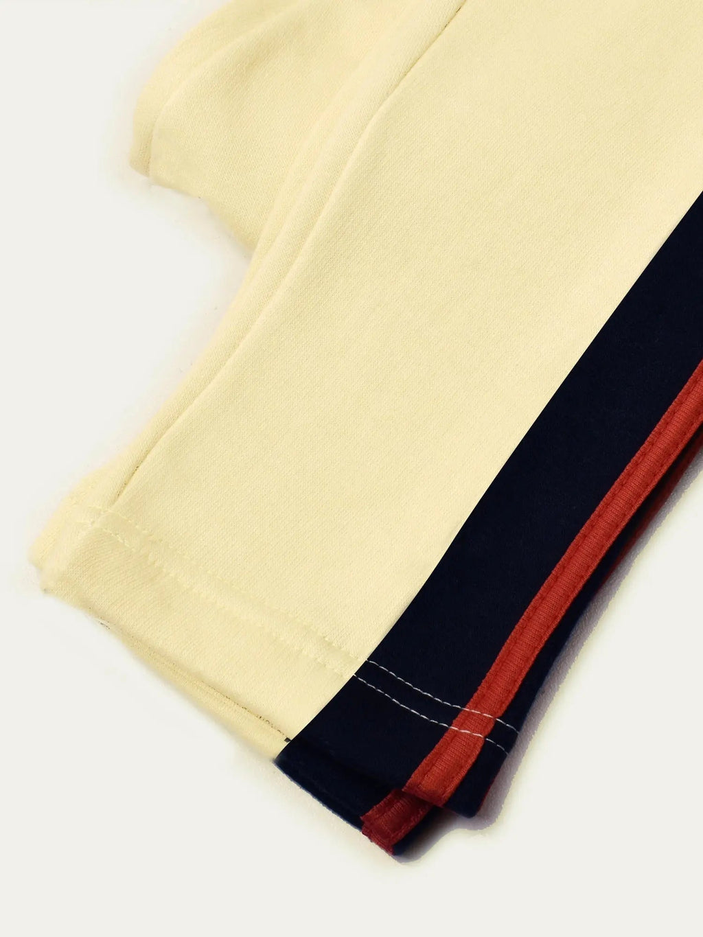 Louis Vicaci Fleece Zipper Tracksuit For Ladies Yellow with Navy-Stripe-SP292/RT2127