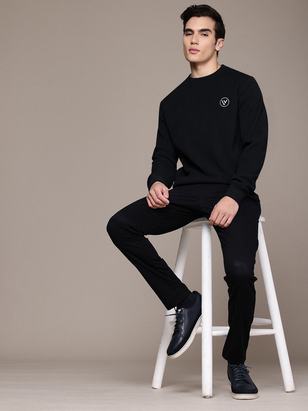 Louis Vicaci Fleece Funky Style Sweatshirt For Men-Black-BE2353