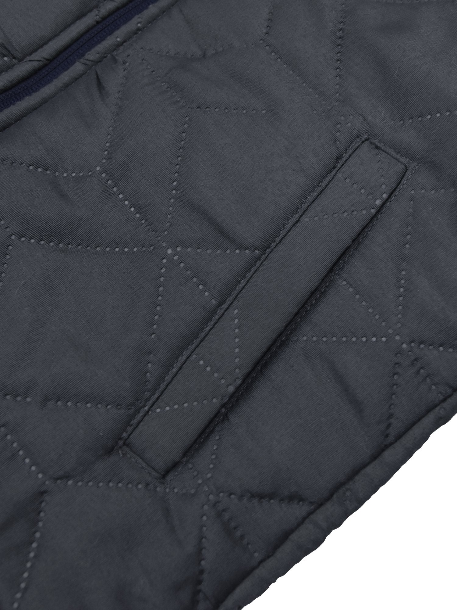Mango Quilted Inner Fur Zipper Hoodie For Kids-Dark Grey-BR933