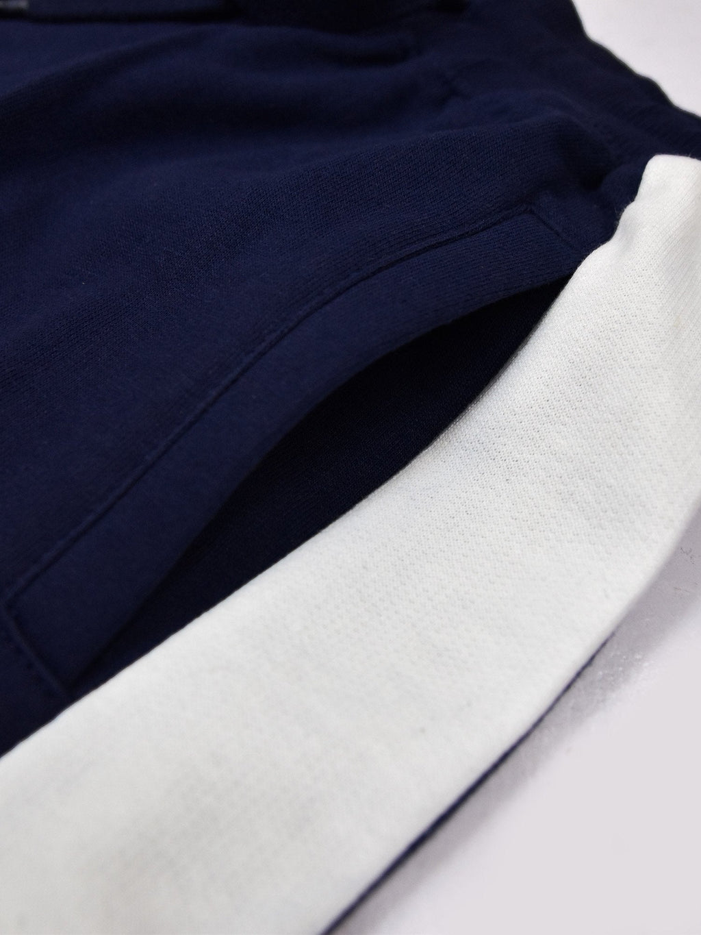 Y.F.K Fleece Jogger Trouser For Kids-Navy with White Panels-BR923