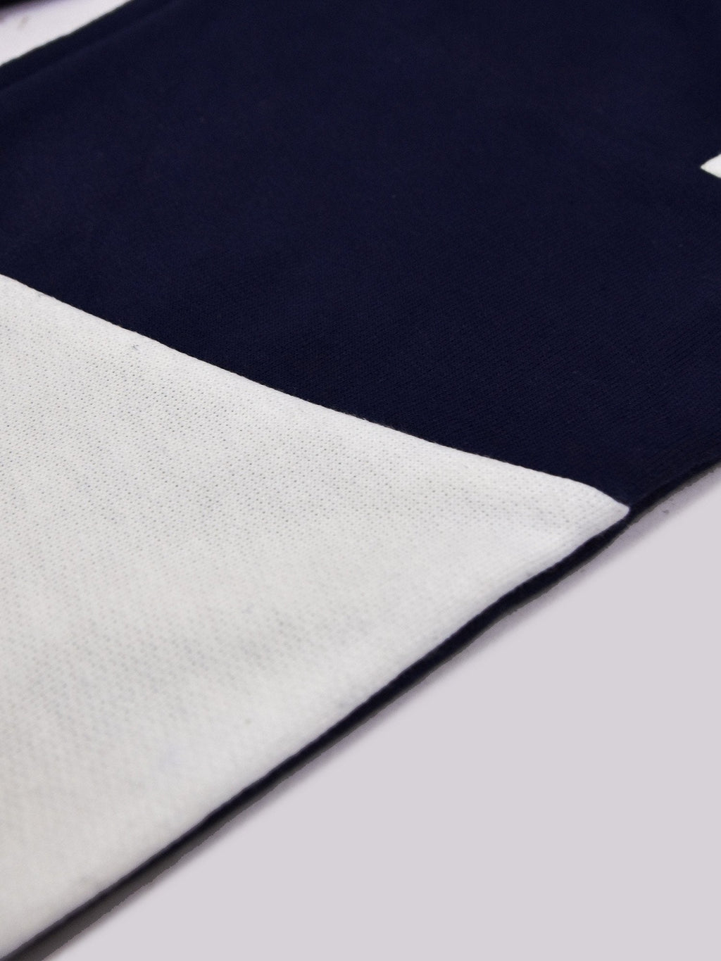 Y.F.K Fleece Jogger Trouser For Kids-Navy with White Panels-BR923